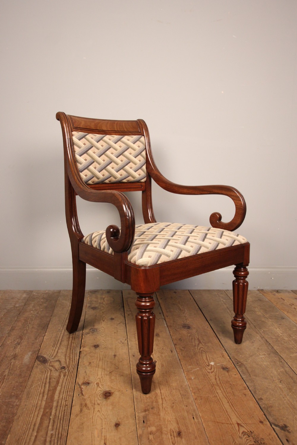 George IV Gillows Mahogany Elbow Chair View IV