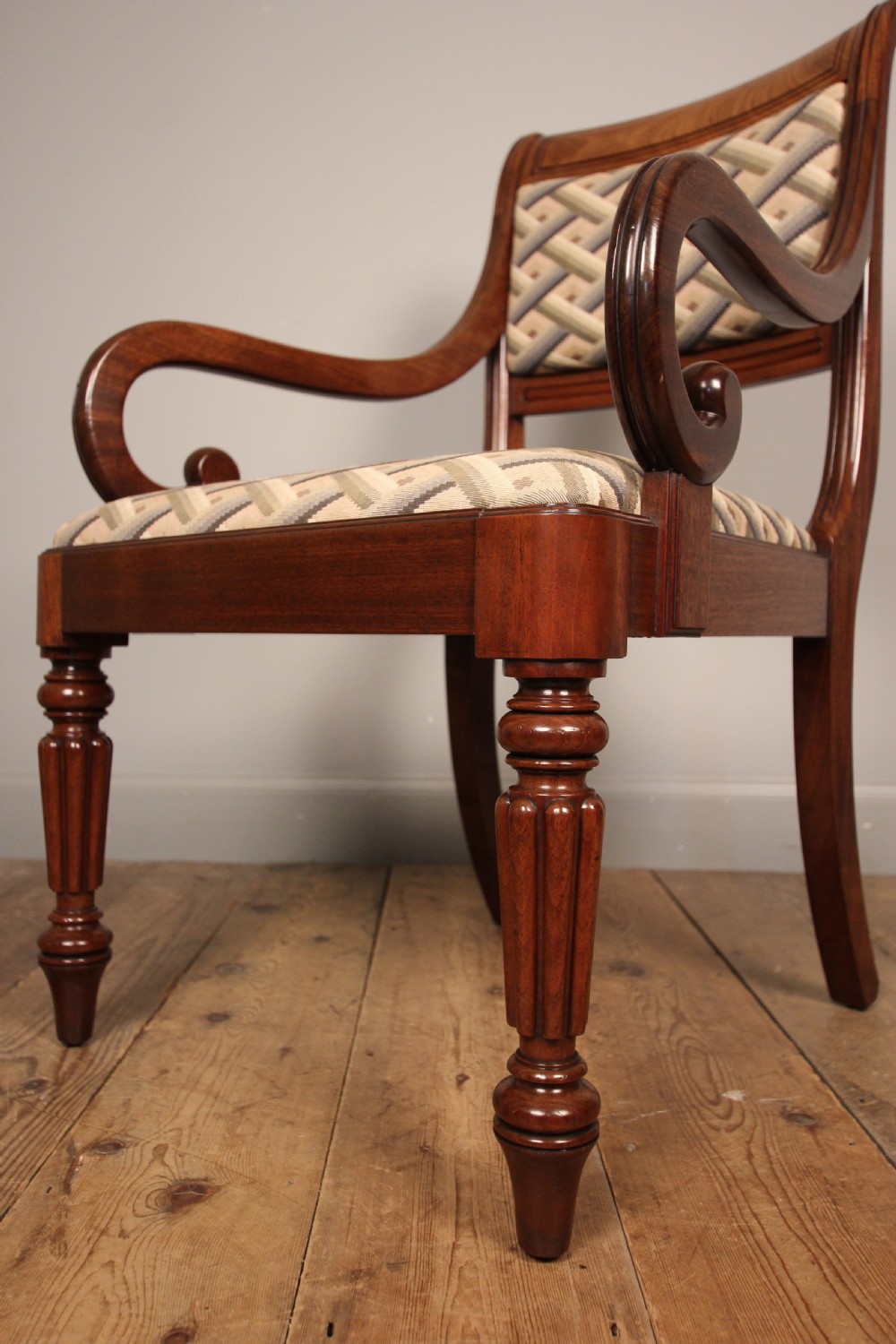 George IV Gillows Mahogany Elbow Chair View V