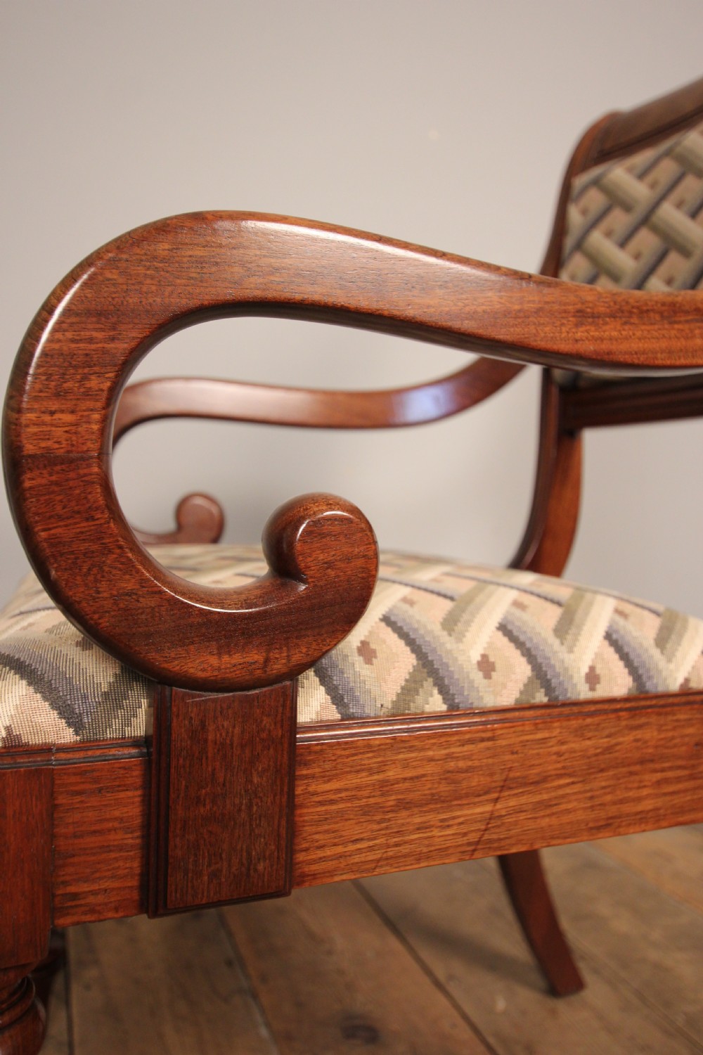 George IV Gillows Mahogany Elbow Chair View VI