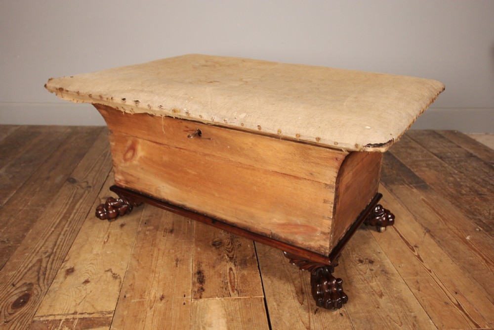 Regency Sarcophagus Mahogany Ottoman View V