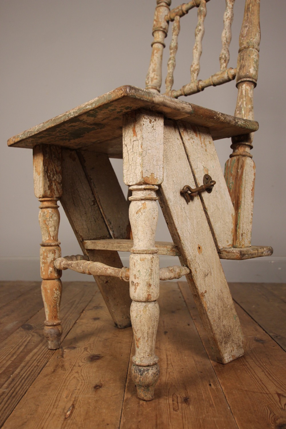 19th Century Metamorphic Chair in wonderful original paint View IV