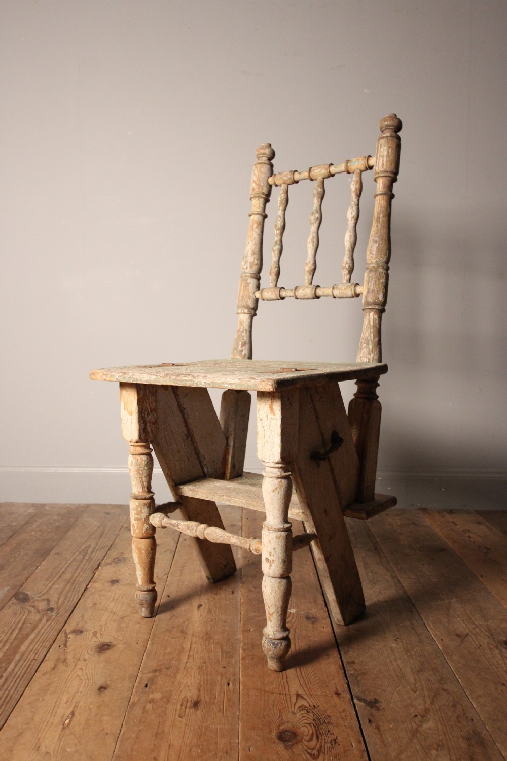 19th Century Metamorphic Chair in wonderful original paint View IX