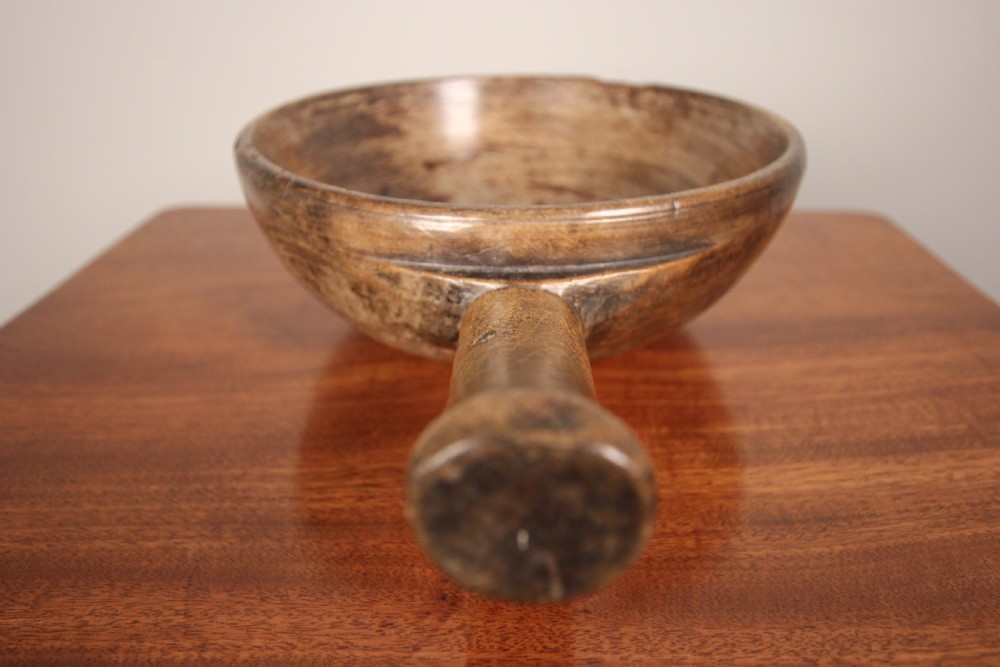 19th C. Primitive Fruitwood Bowl View III