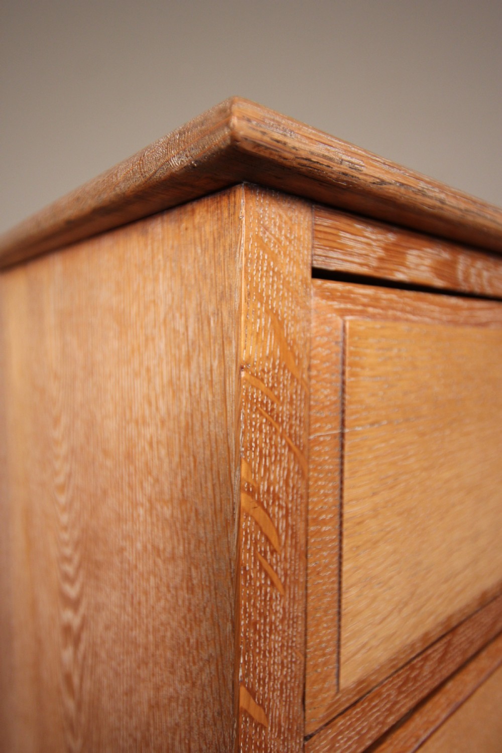 Edwardian Solid Limed Oak Chest of Drawers View VII