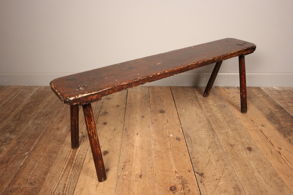 Primitive Bench in Original Paint View IV