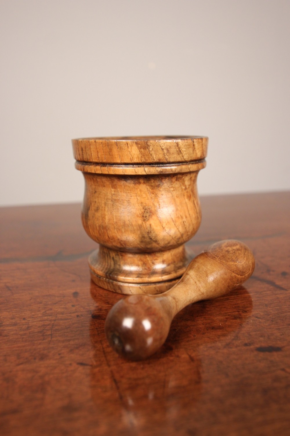 Small Treen Pestle and Mortar View II