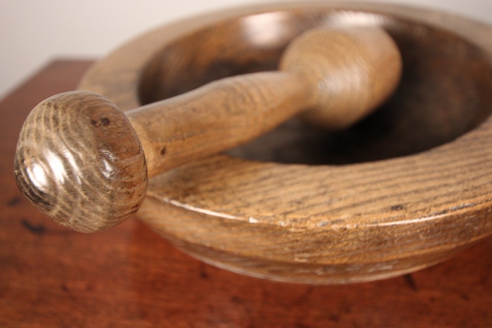 Large Treen Ash Pestle and Mortar View IV