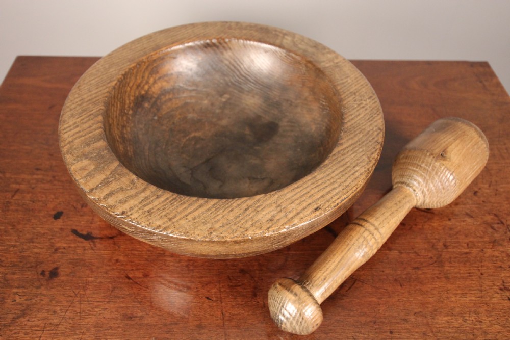 Large Treen Ash Pestle and Mortar View V