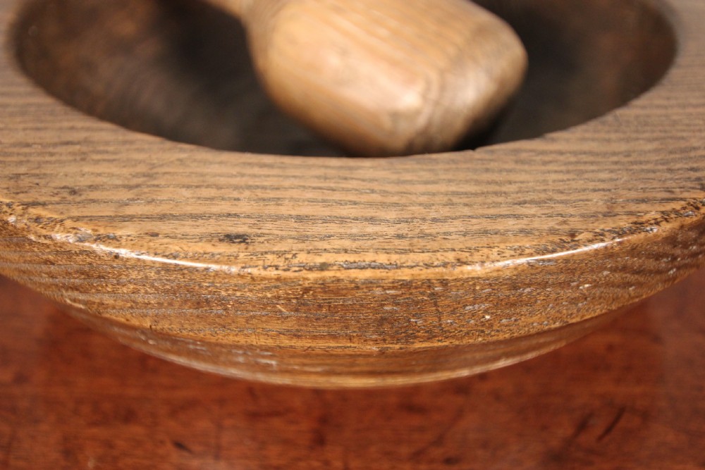 Large Treen Ash Pestle and Mortar View VI