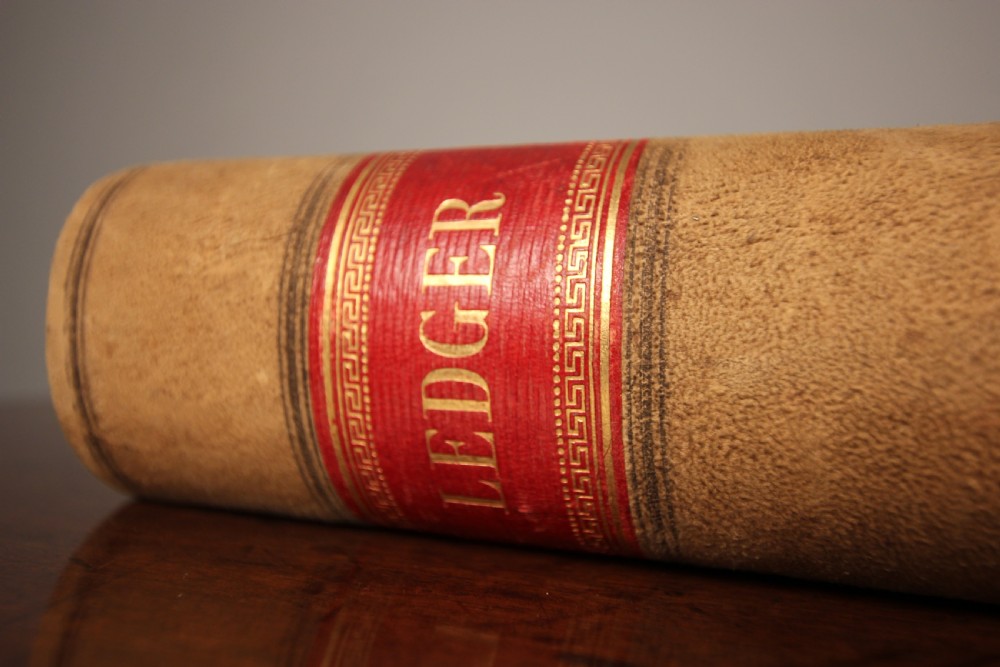 Edwardian Leather Bound Ledger View III