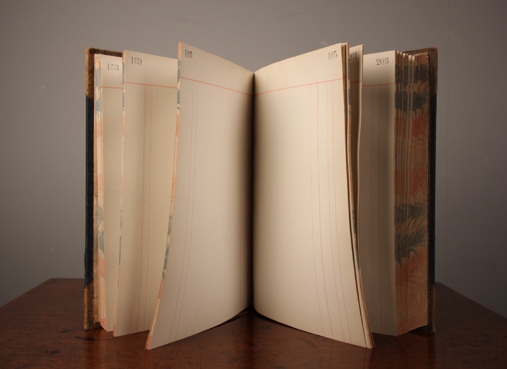 Edwardian Leather Bound Ledger View V