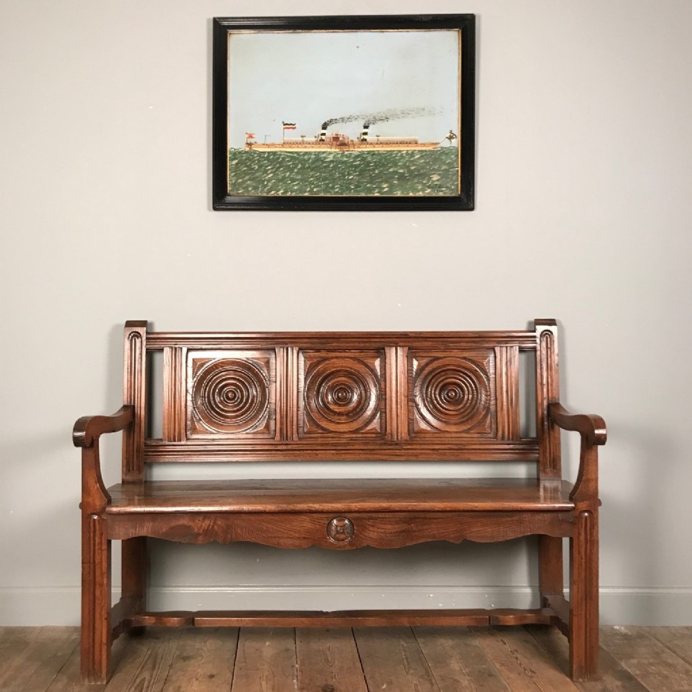 Lovely 19th Century Chestnut Bench