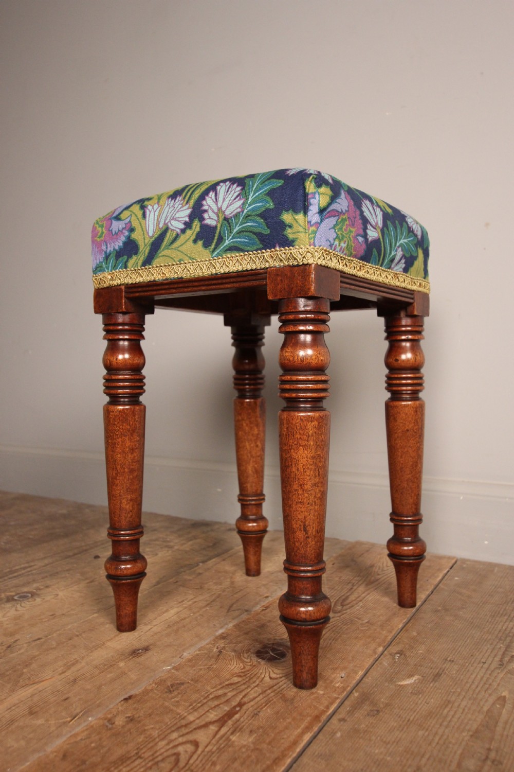 George III Mahogany Stool View II