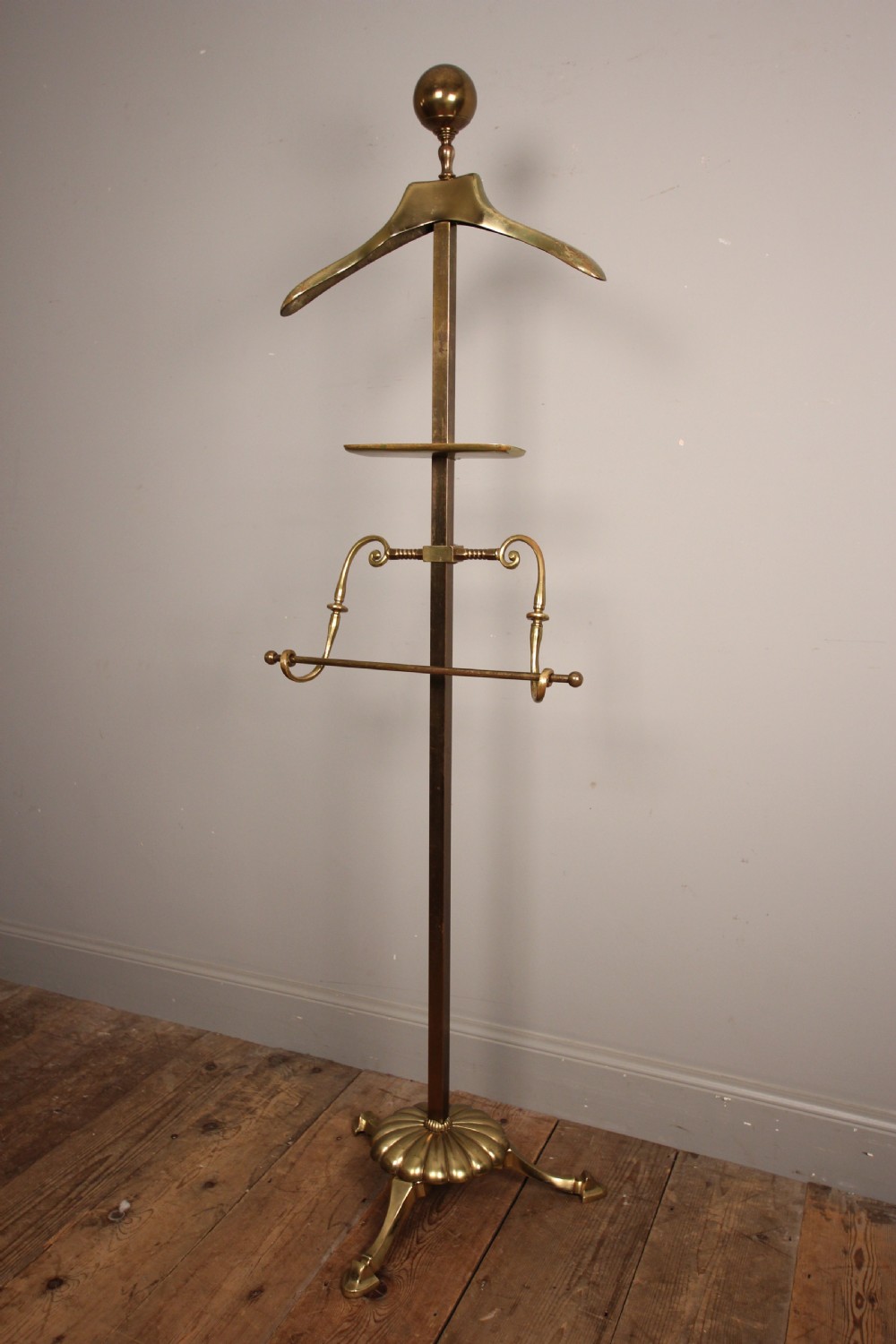 Art Deco Brass Valet Clothes Stand View II