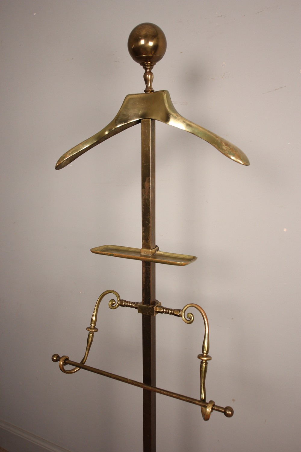 Art Deco Brass Valet Clothes Stand View IV