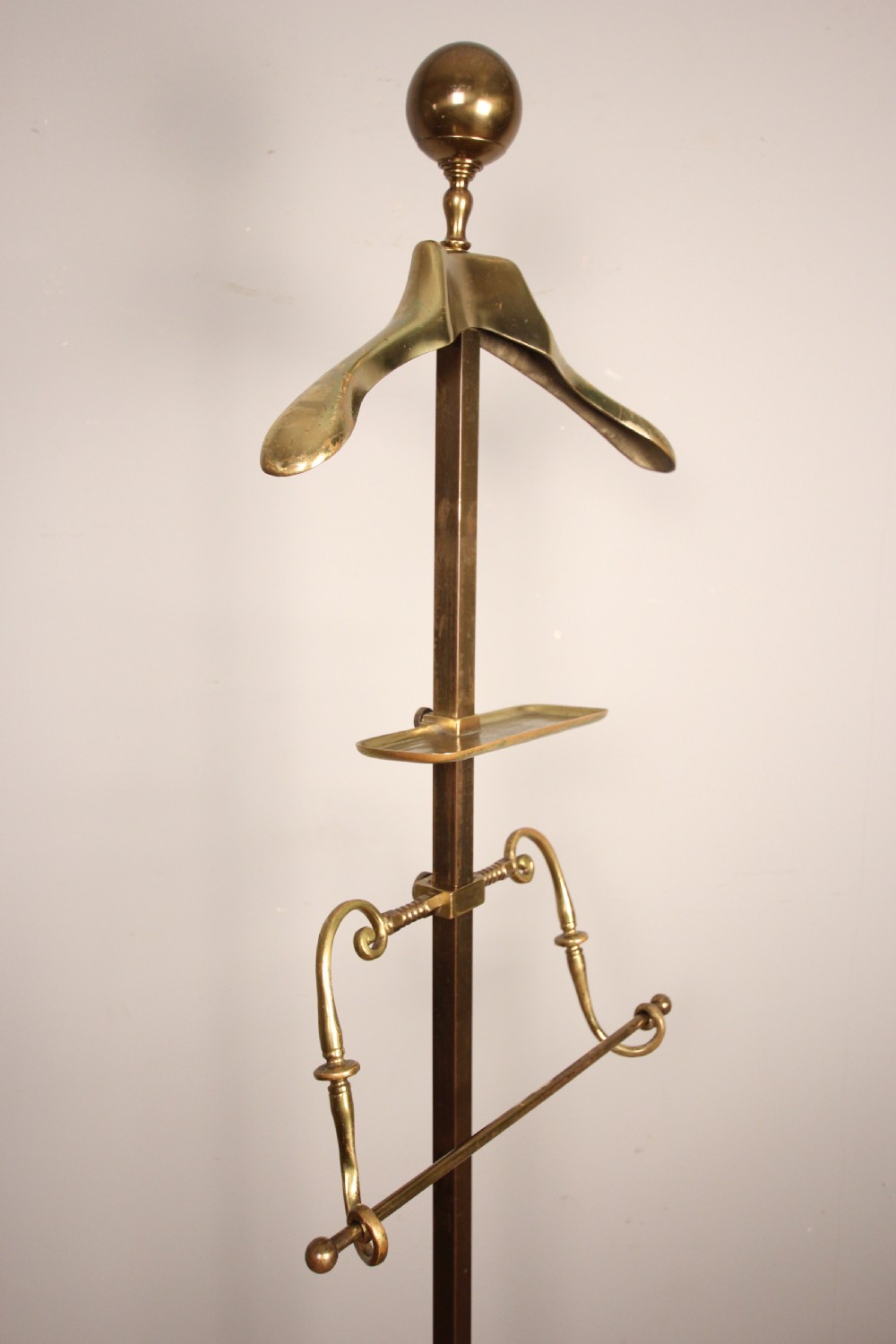 Art Deco Brass Valet Clothes Stand View VI