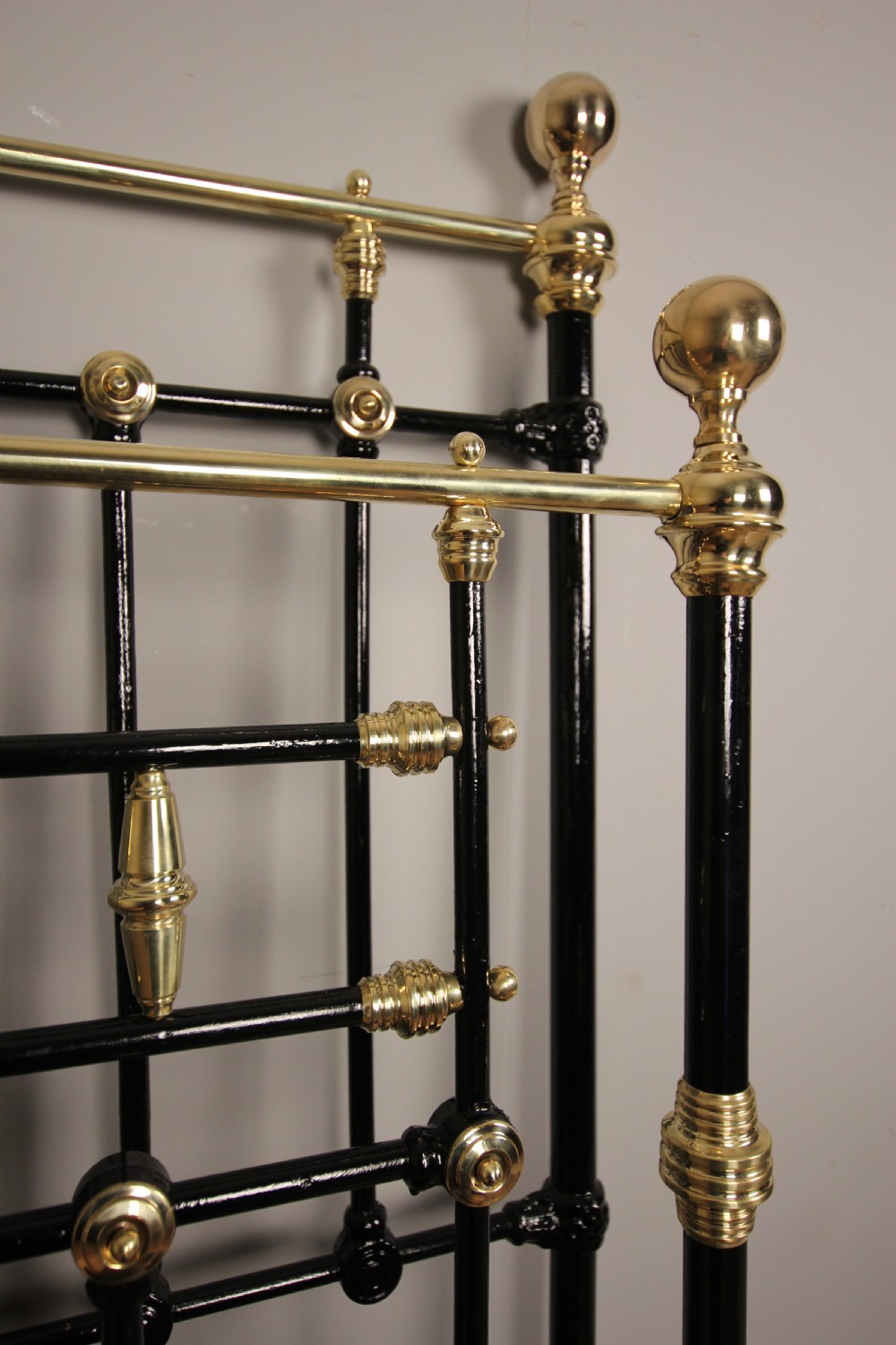 Victorian Brass & Cast Iron Double Bed 4 ft 6 
