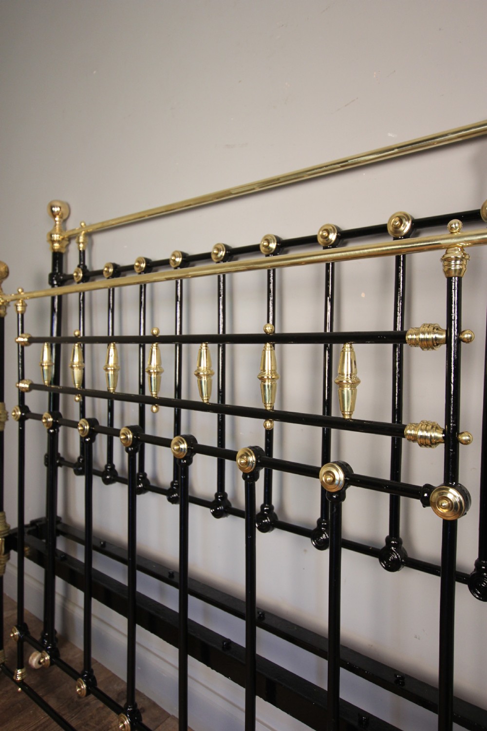 Victorian Brass & Cast Iron Double Bed 4 ft 6 