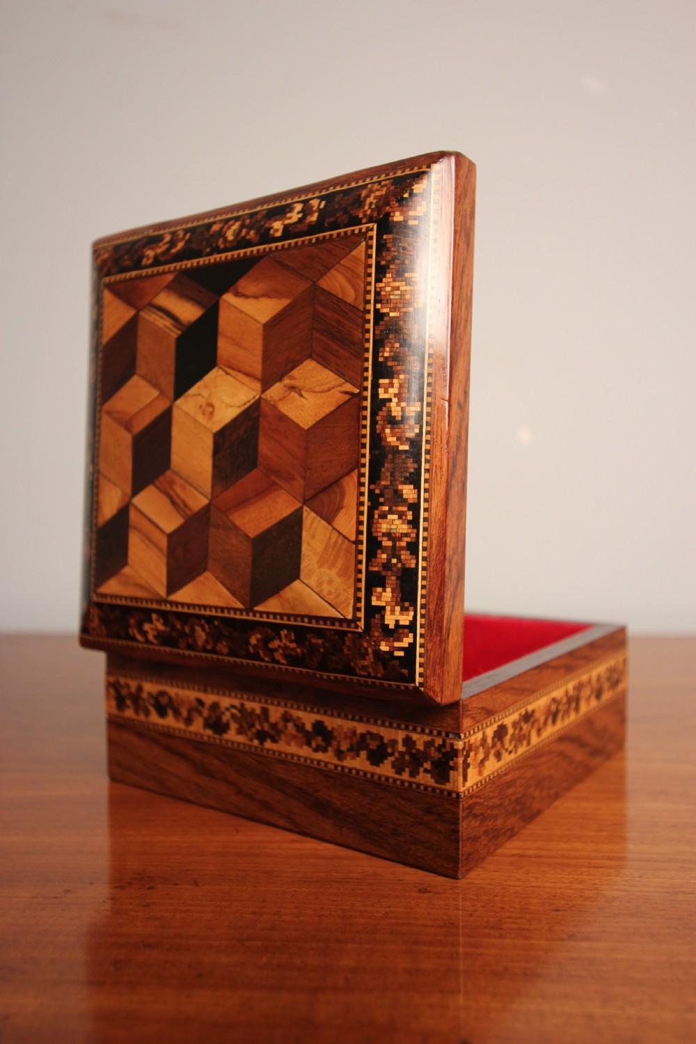 19th C Rosewood Tunbridge Ware Box View II