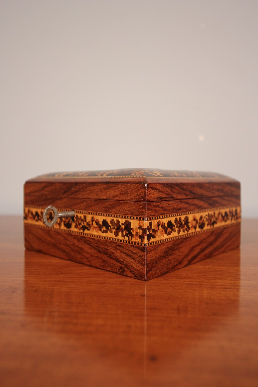 19th C Rosewood Tunbridge Ware Box View IV