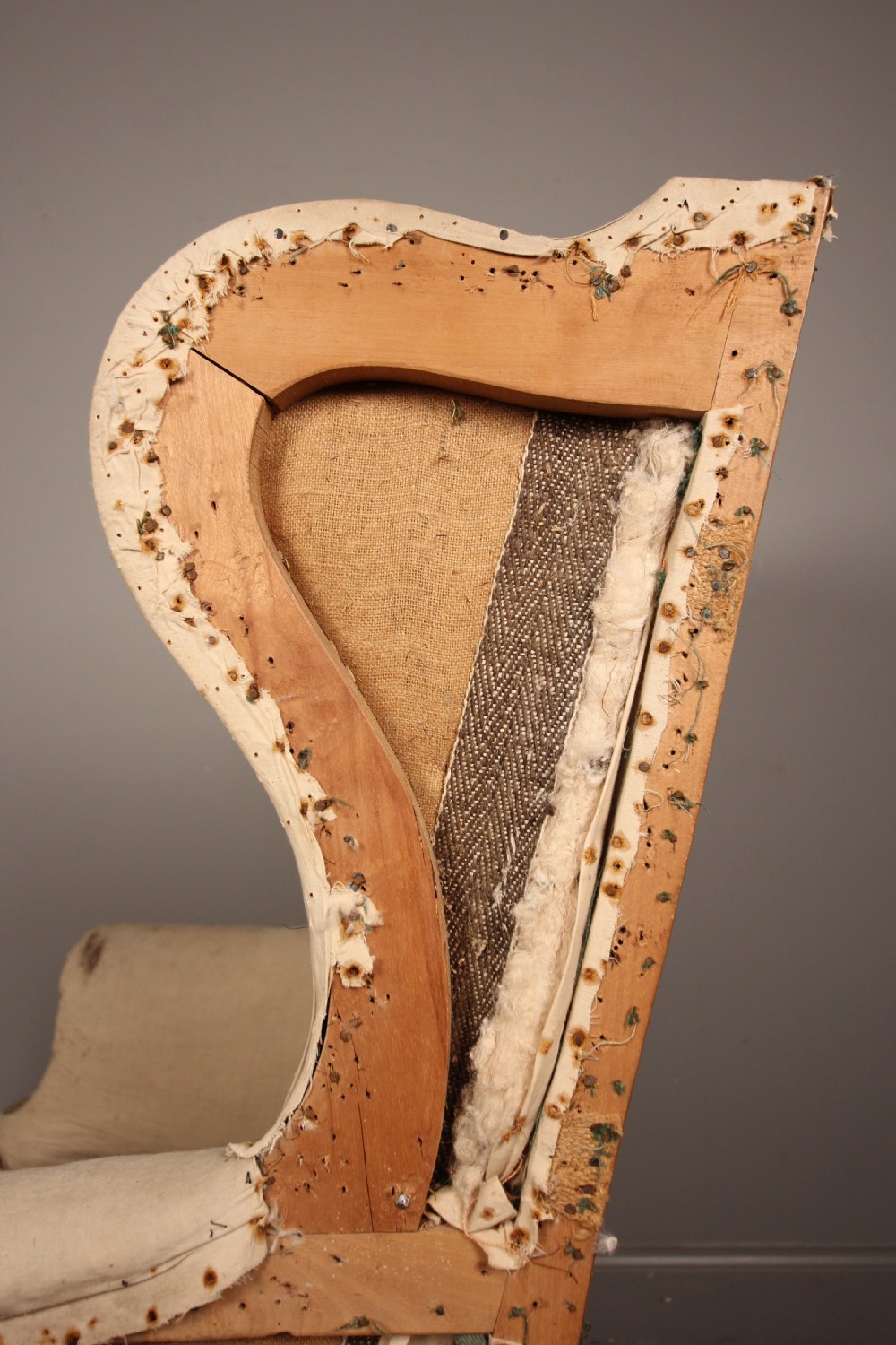 19th C Walnut Wing Chair View IV