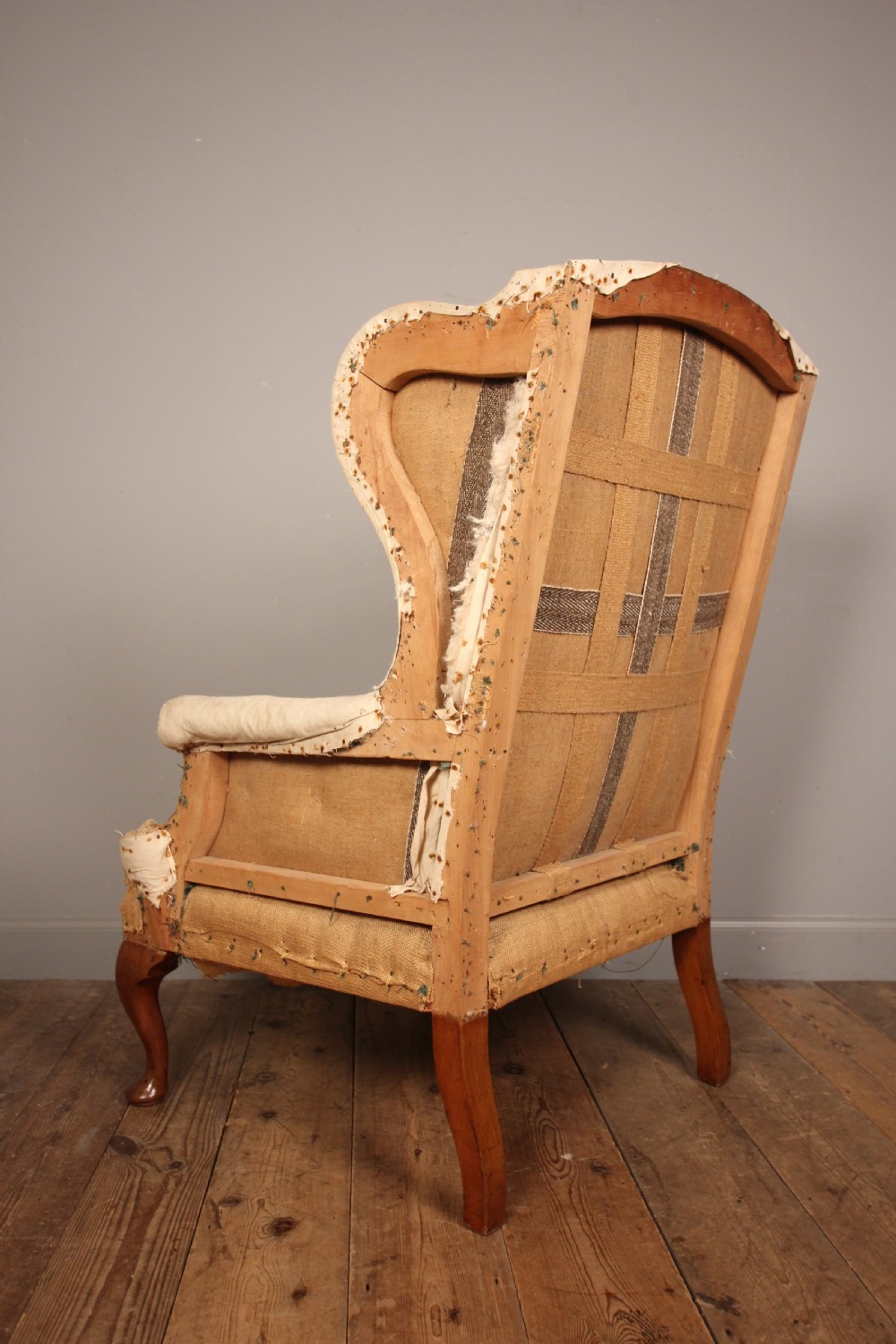 19th C Walnut Wing Chair View V