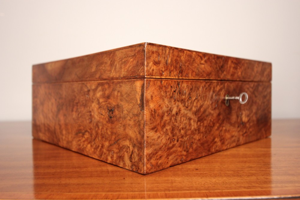 Superb 19th C. Pollard Oak Deed Box  View II