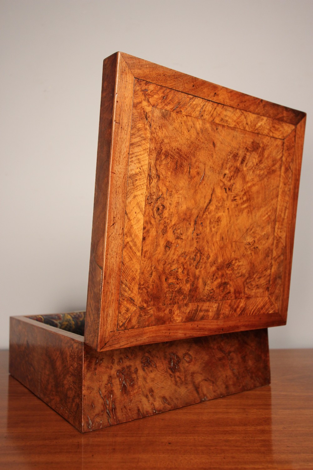 Superb 19th C. Pollard Oak Deed Box  View VII
