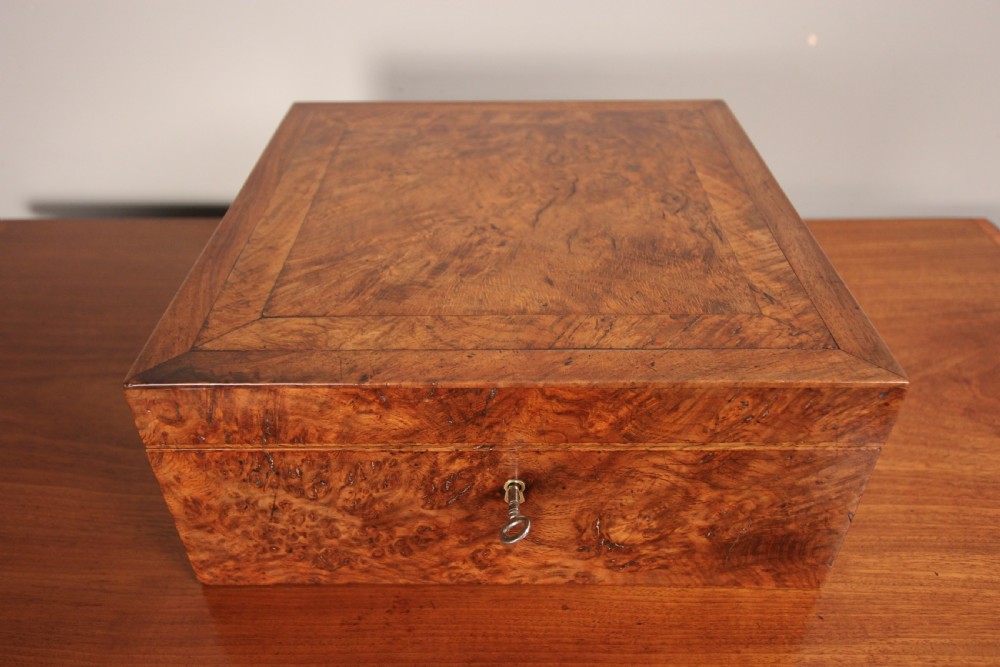 Superb 19th C. Pollard Oak Deed Box  View XI