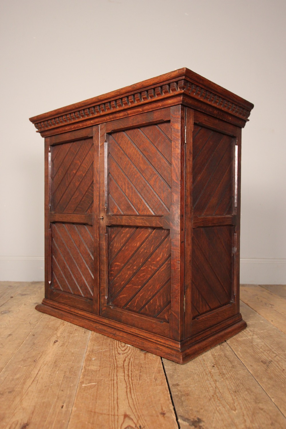 Small Gothic Oak Cabinet