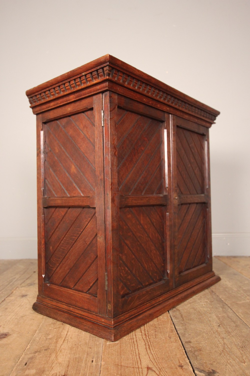 Small Gothic Oak Cabinet View II