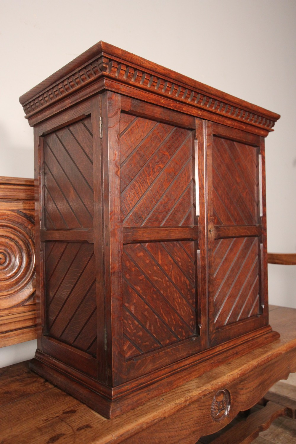 Small Gothic Oak Cabinet View VIII