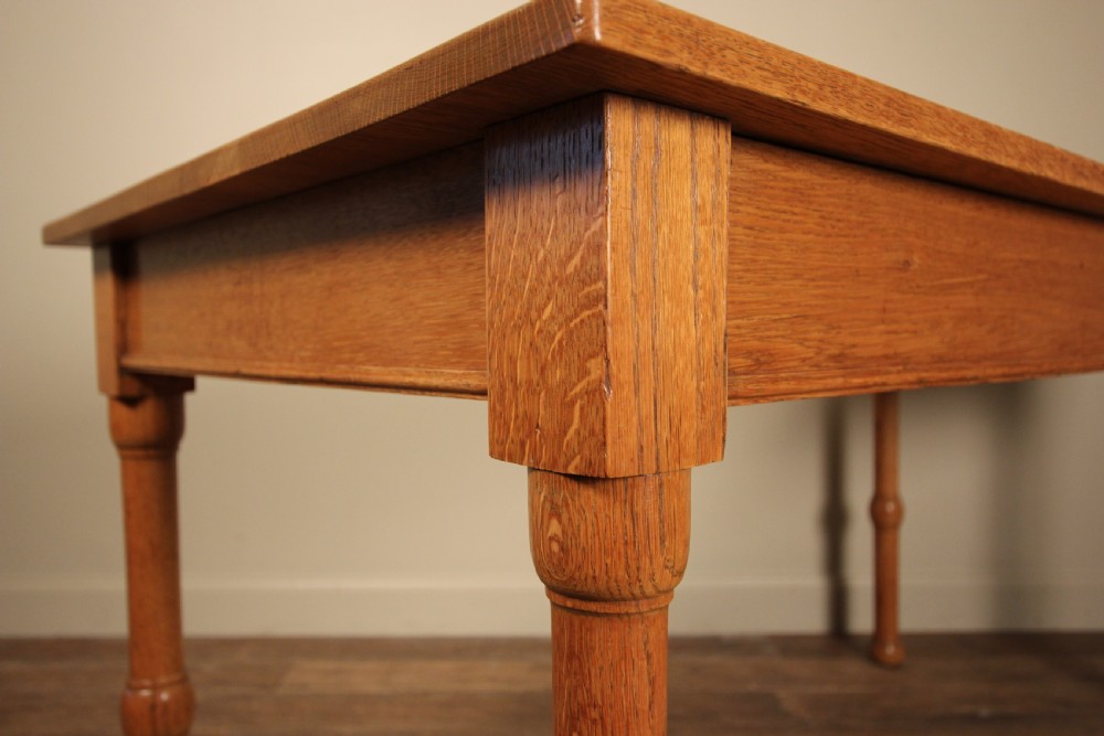 Arts & Crafts Oak Dining Table View III