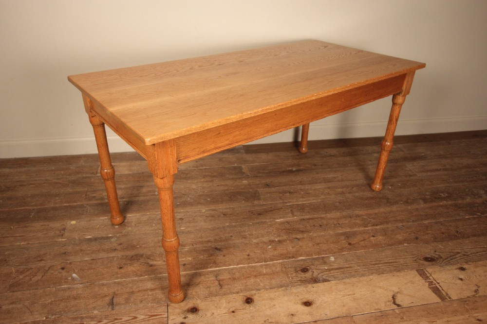 Arts & Crafts Oak Dining Table View IV