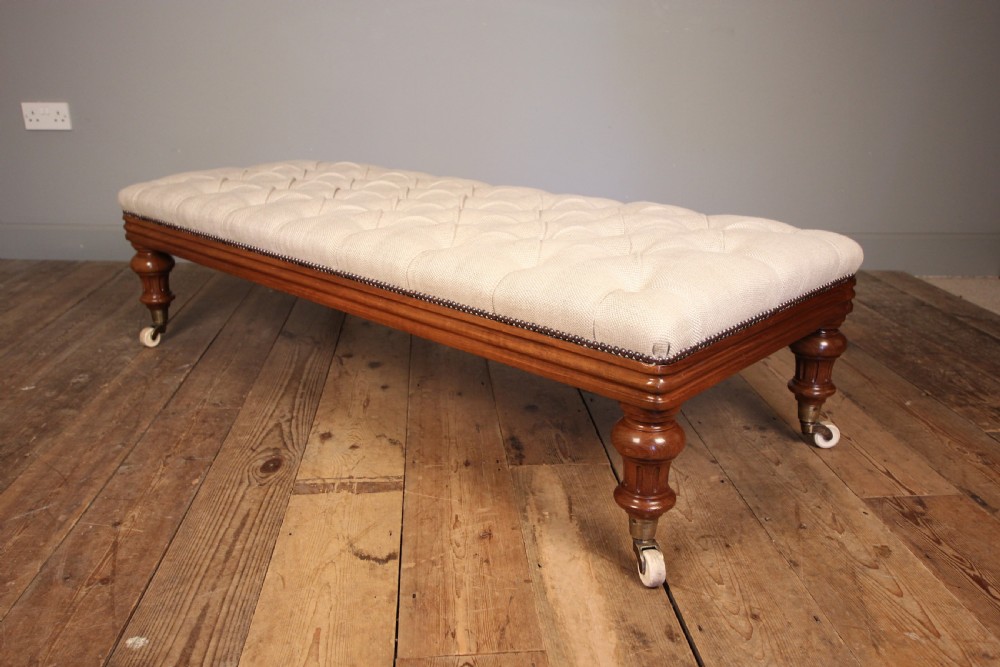 Large 19th C. Walnut Centre Stool View III