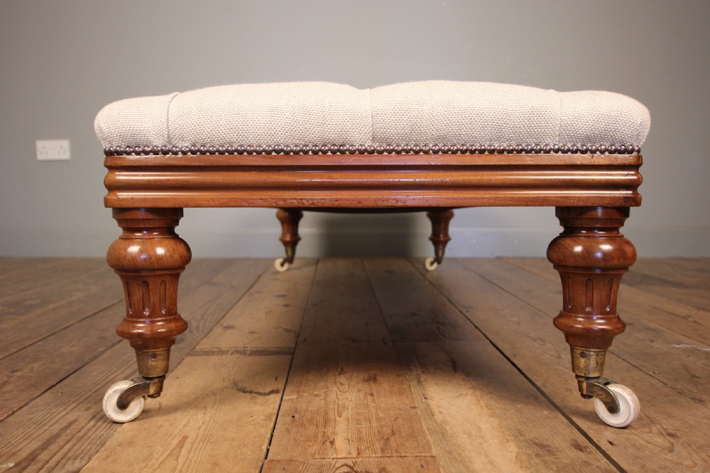 Large 19th C. Walnut Centre Stool View IV