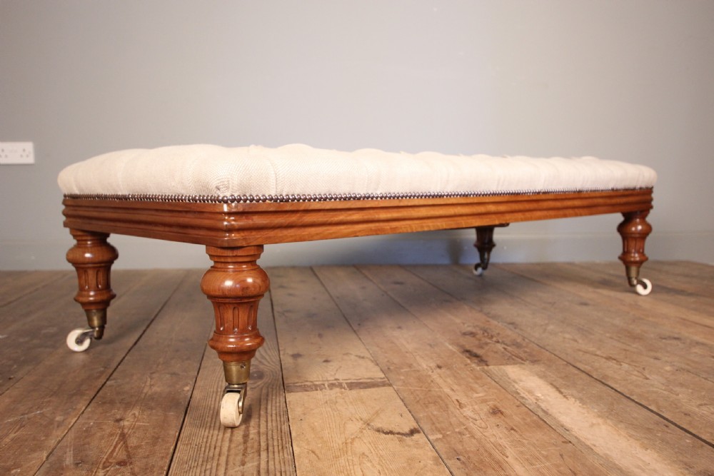 Large 19th C. Walnut Centre Stool View V
