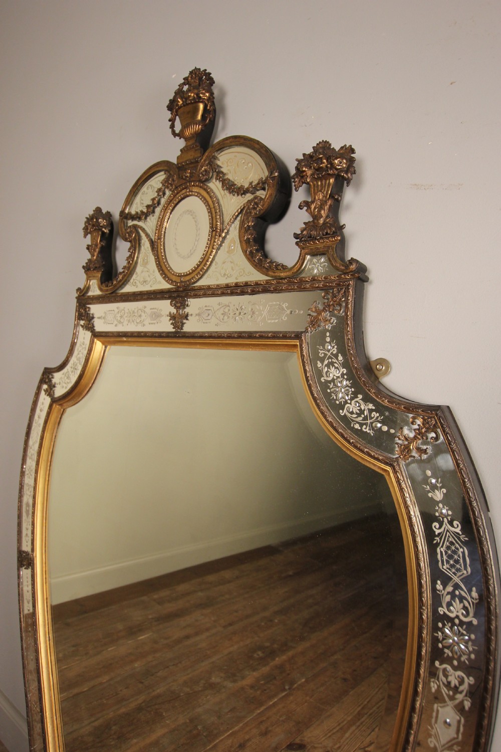 Outstanding Large 19th C Venetian Ormolu Mirror View II