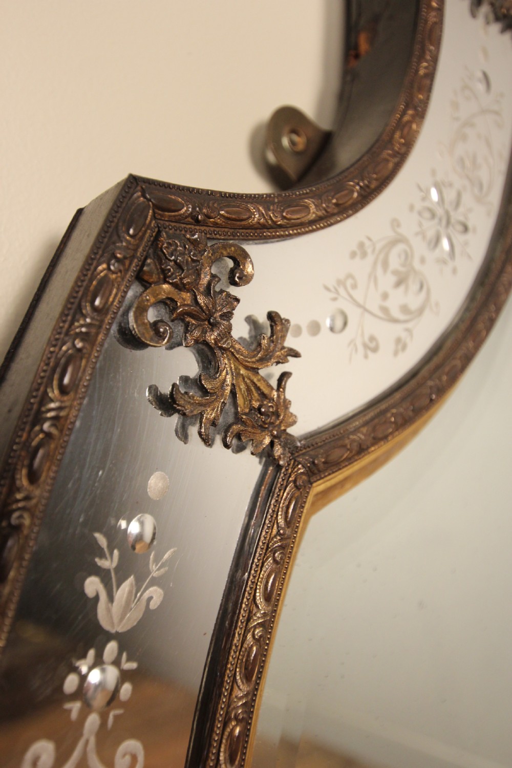 Outstanding Large 19th C Venetian Ormolu Mirror View VII