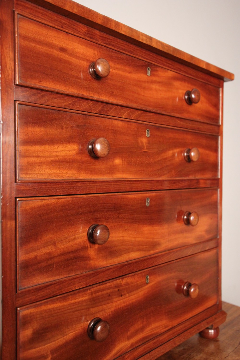 Super Quality 19th C Mahogany Apprentice Chest of Drawers View IV
