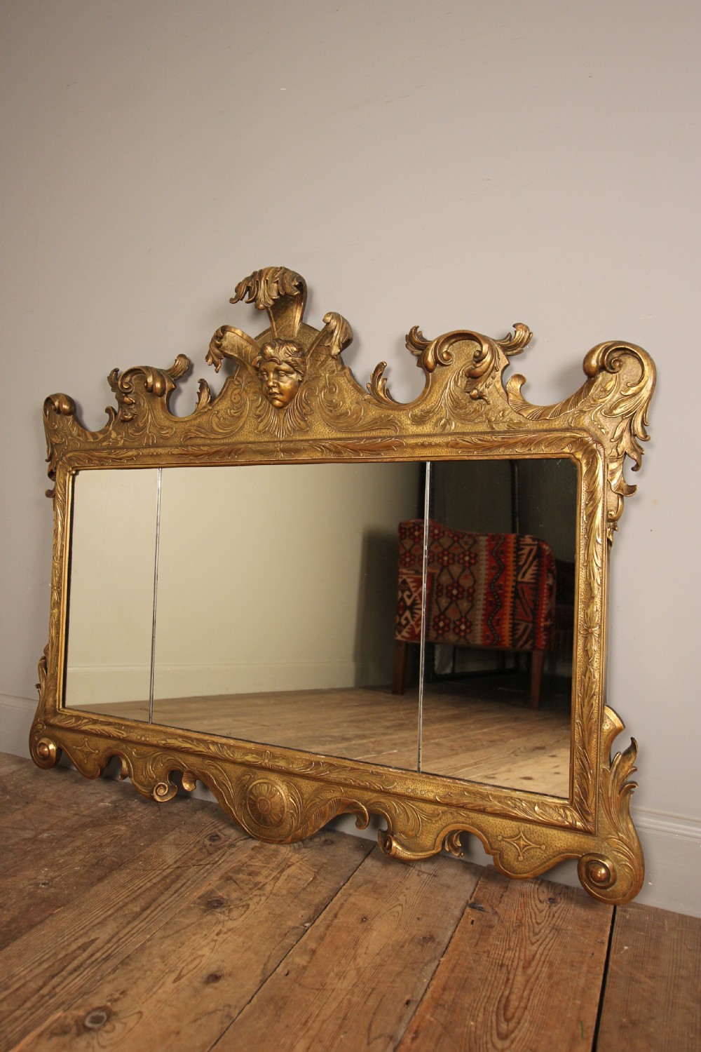 Beautiful George II Style Giltwood Mirror View VIII