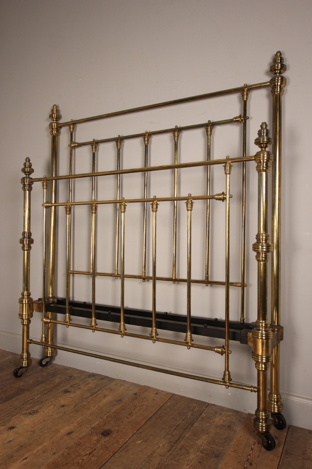 Classic Victorian Lacquered Brass Double Bed View II