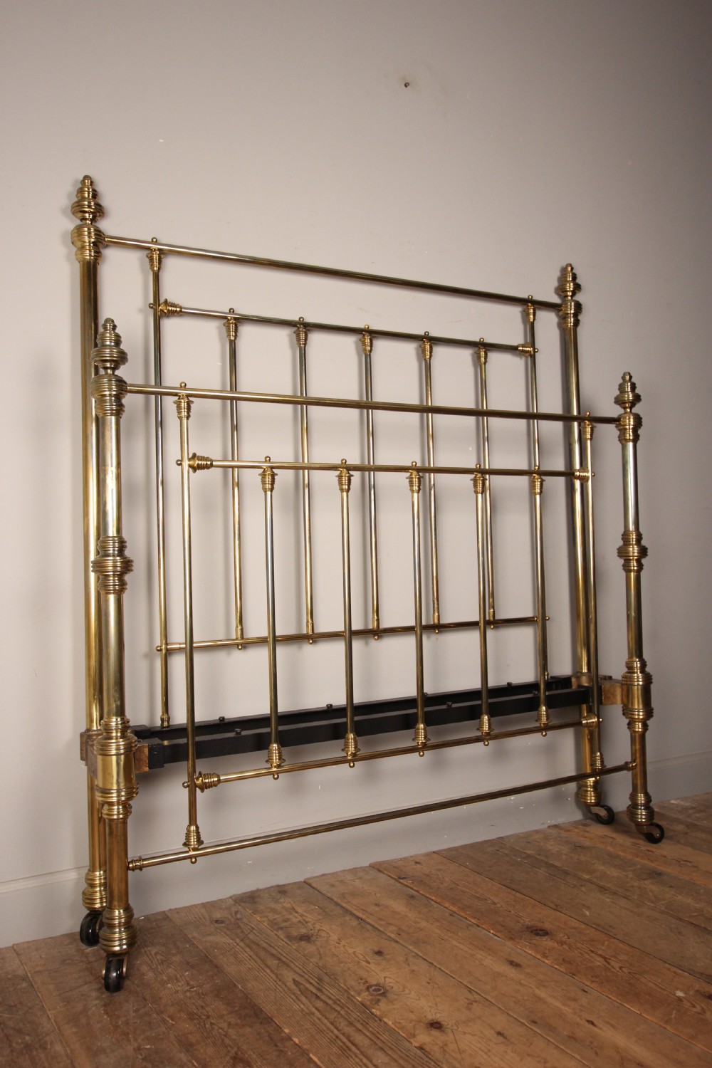 Classic Victorian Lacquered Brass Double Bed View III