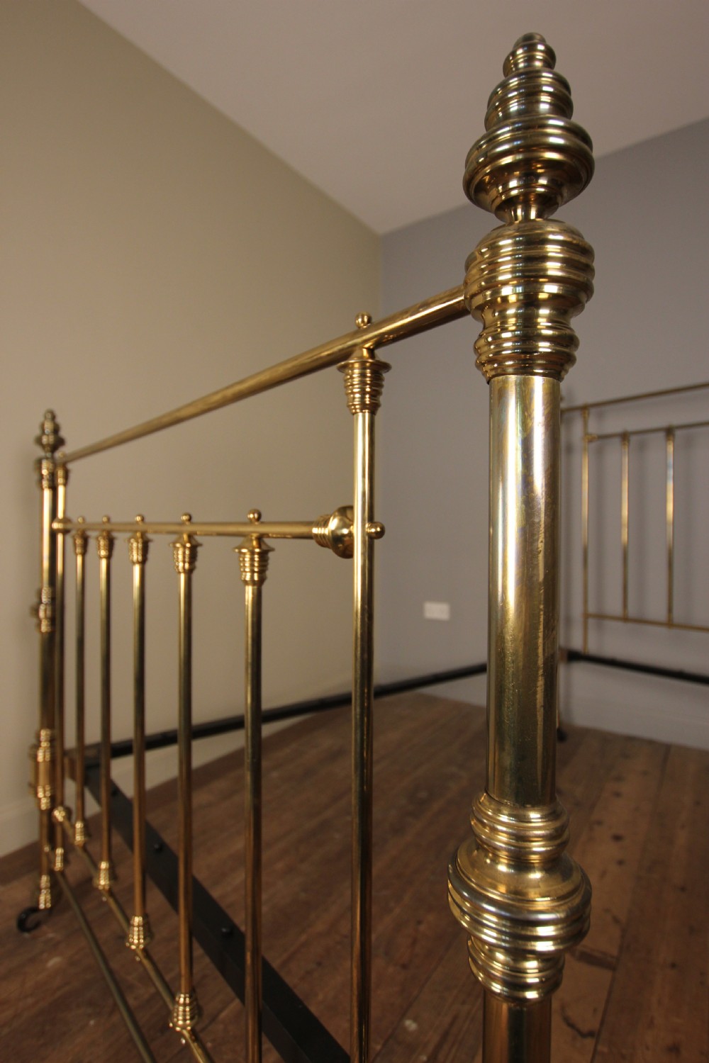 Classic Victorian Lacquered Brass Double Bed View V