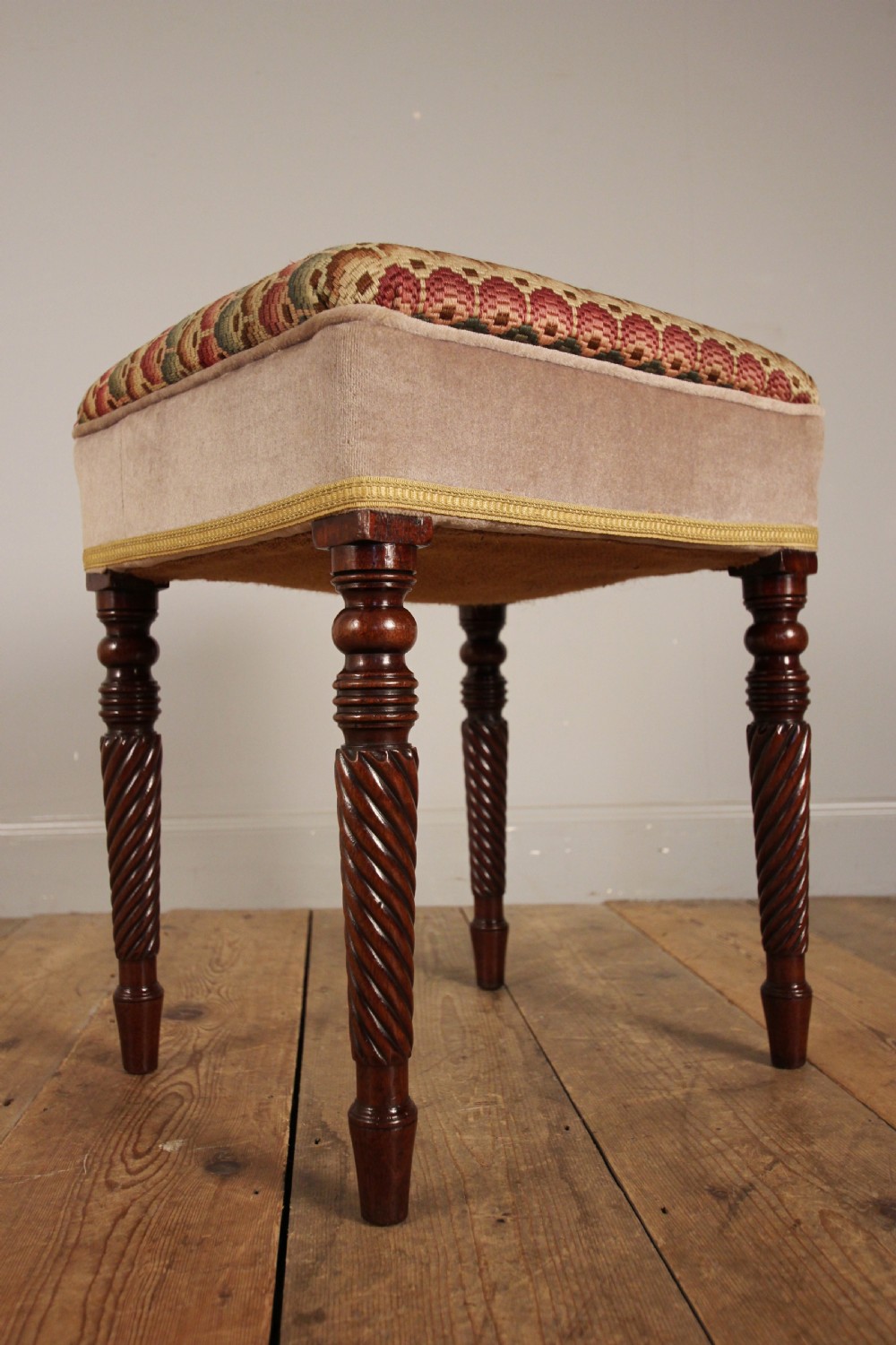 Scottish Mahogany Dressing Table Stool