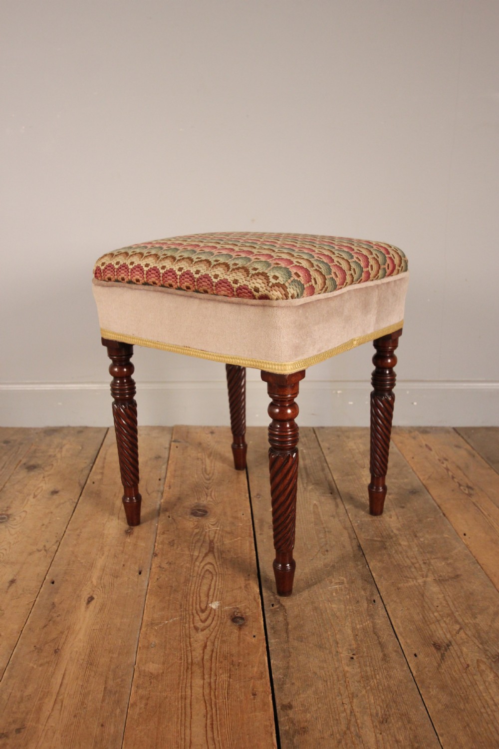 Scottish Mahogany Dressing Table Stool View II