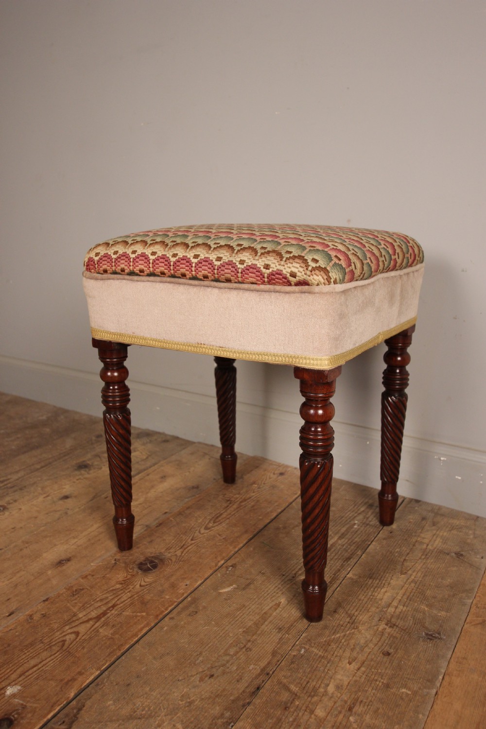 Scottish Mahogany Dressing Table Stool View III