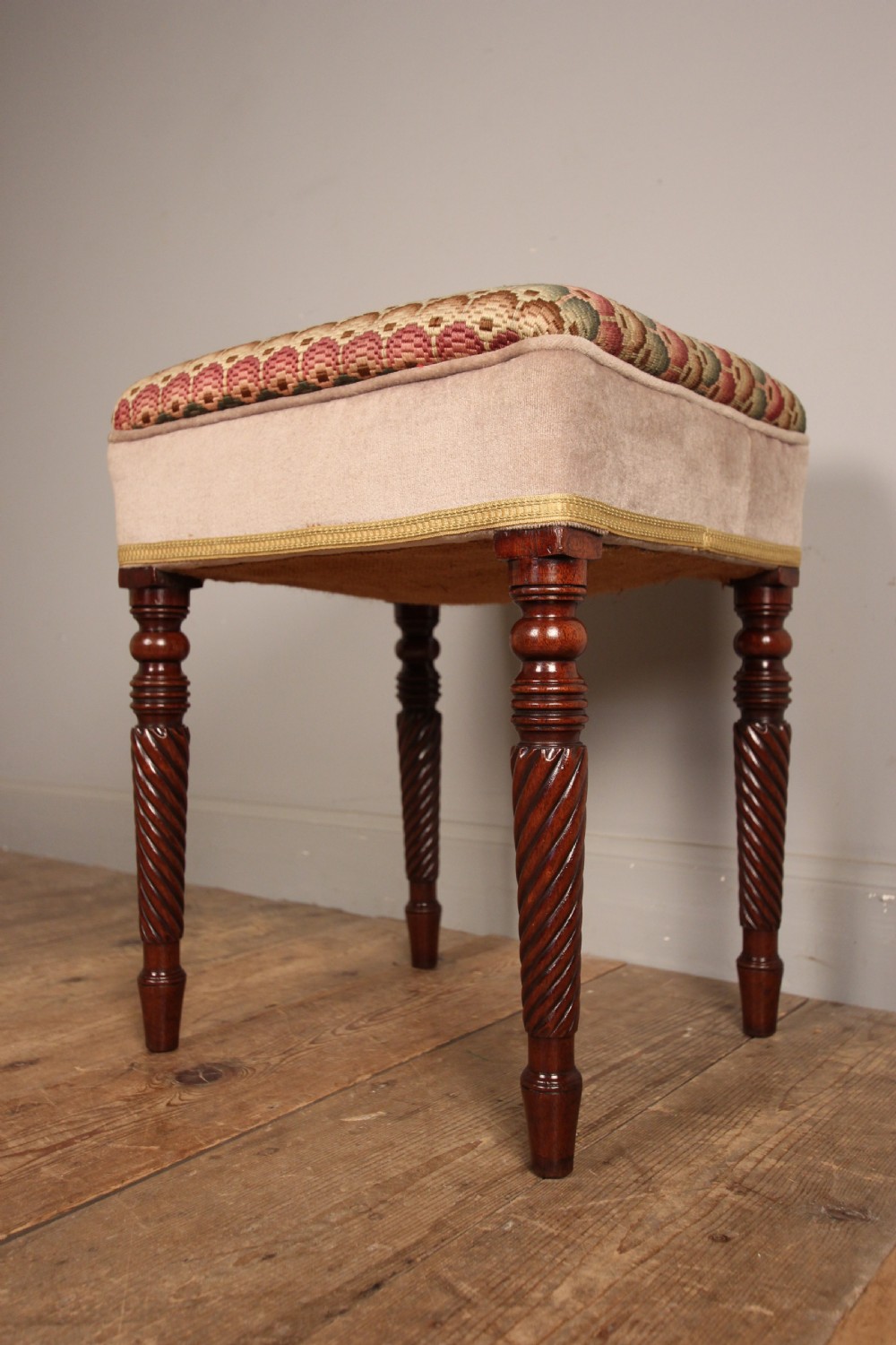 Scottish Mahogany Dressing Table Stool View IV