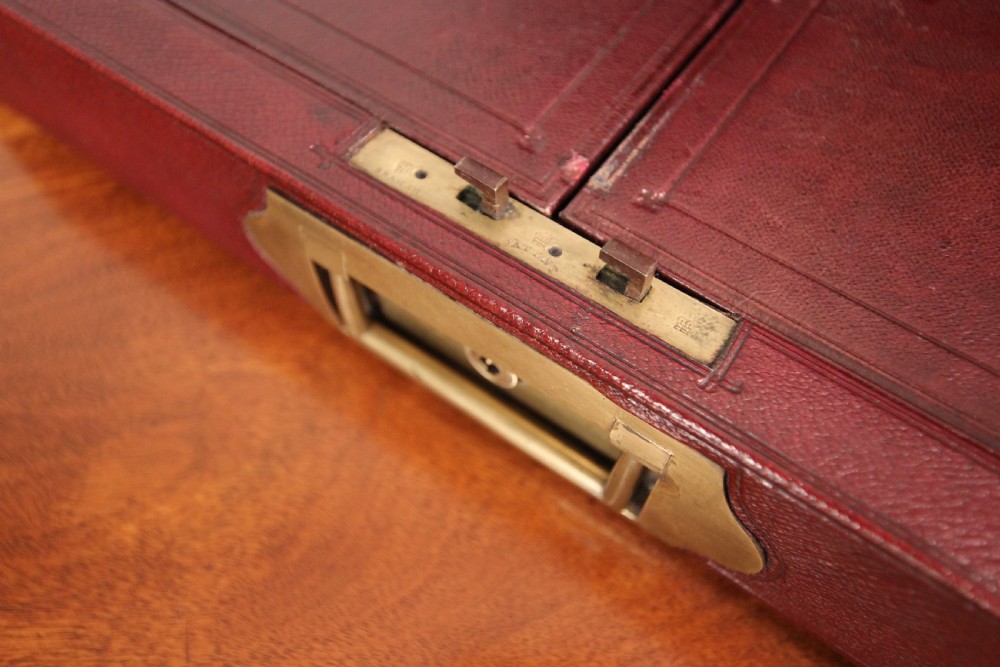 Superb 19th C Moroccan Leather Travelling Writing Box View VI