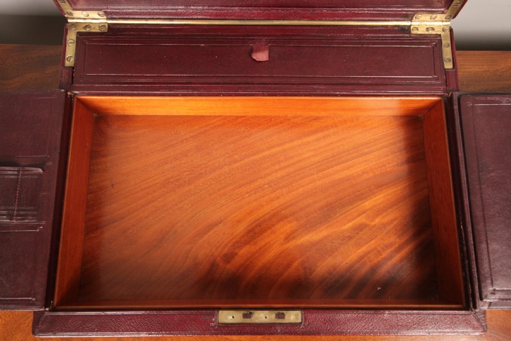 Superb 19th C Moroccan Leather Travelling Writing Box View VII